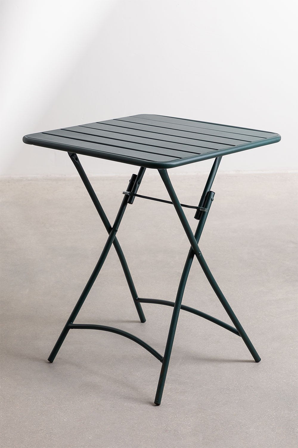 Mesa Plegable Cuadrada en Acero (60x60 cm) Janti Verde Jungla -  SKLUM