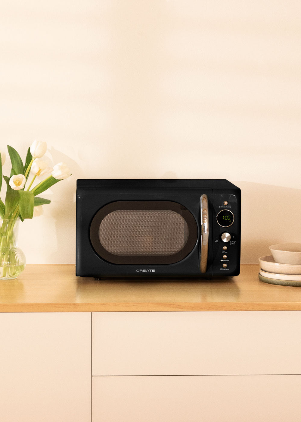 MICROWAVE RETRO - Microondas grill digital 900W