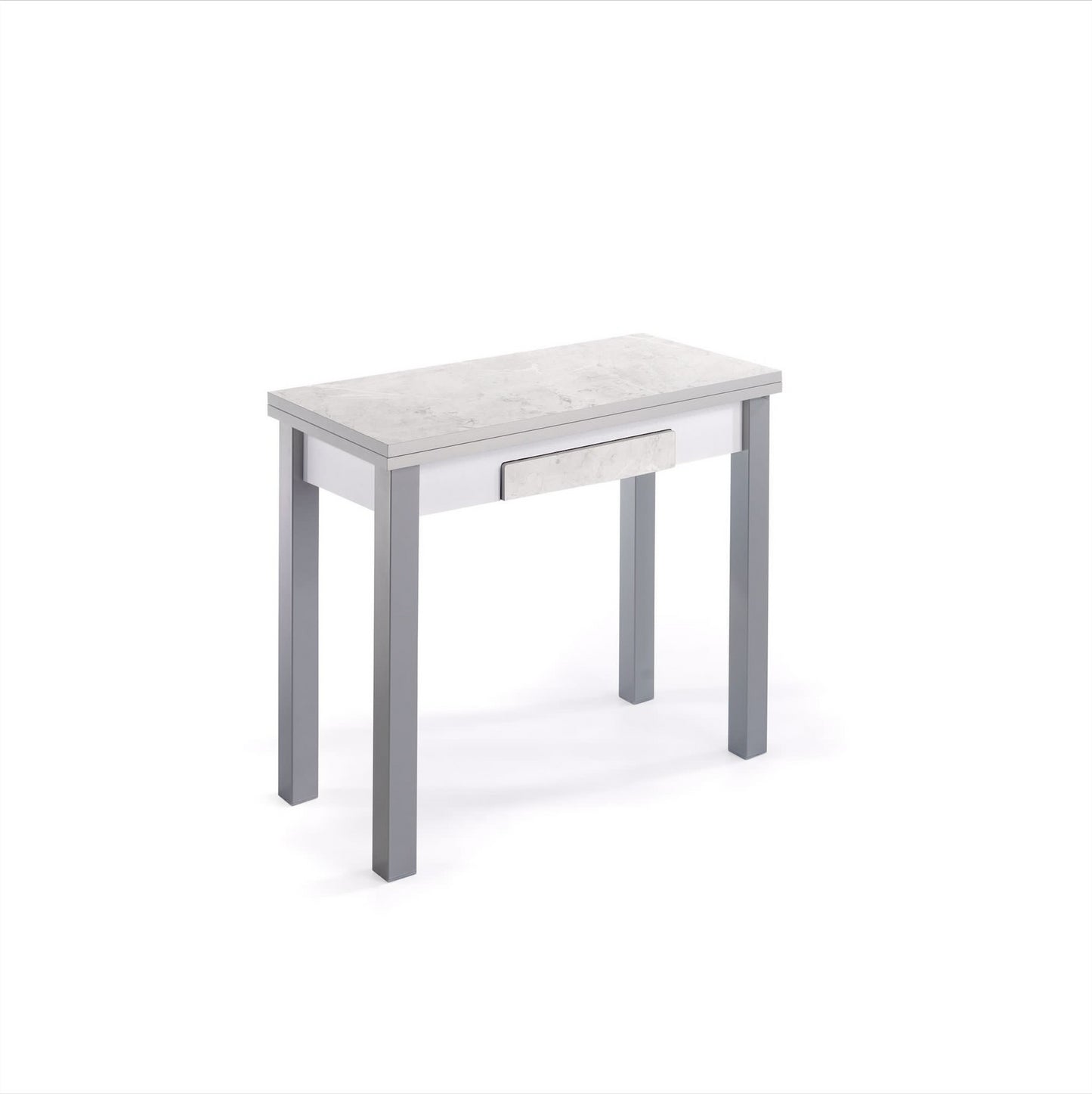 MESA DE COCINA - MODELO MODUO - MATERIAL MDF/MARBLE - MEDIDAS 80 X 40/80 X 76 CM - Momma Home