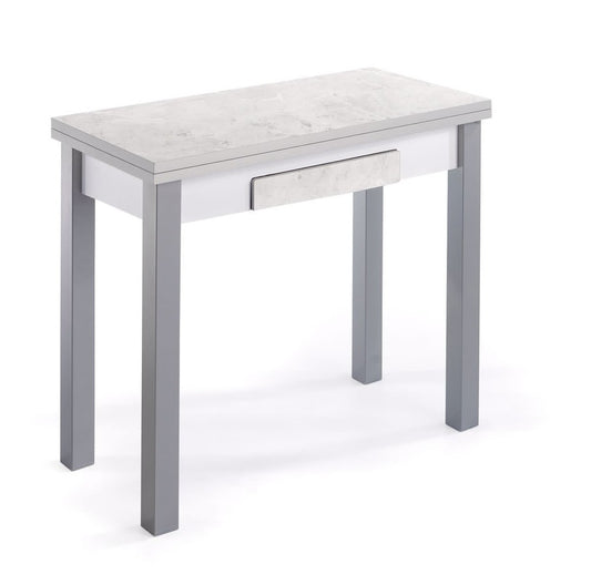 MESA DE COCINA - MODELO MODUO - MATERIAL MDF/MARBLE - MEDIDAS 80 X 40/80 X 76 CM - Momma Home