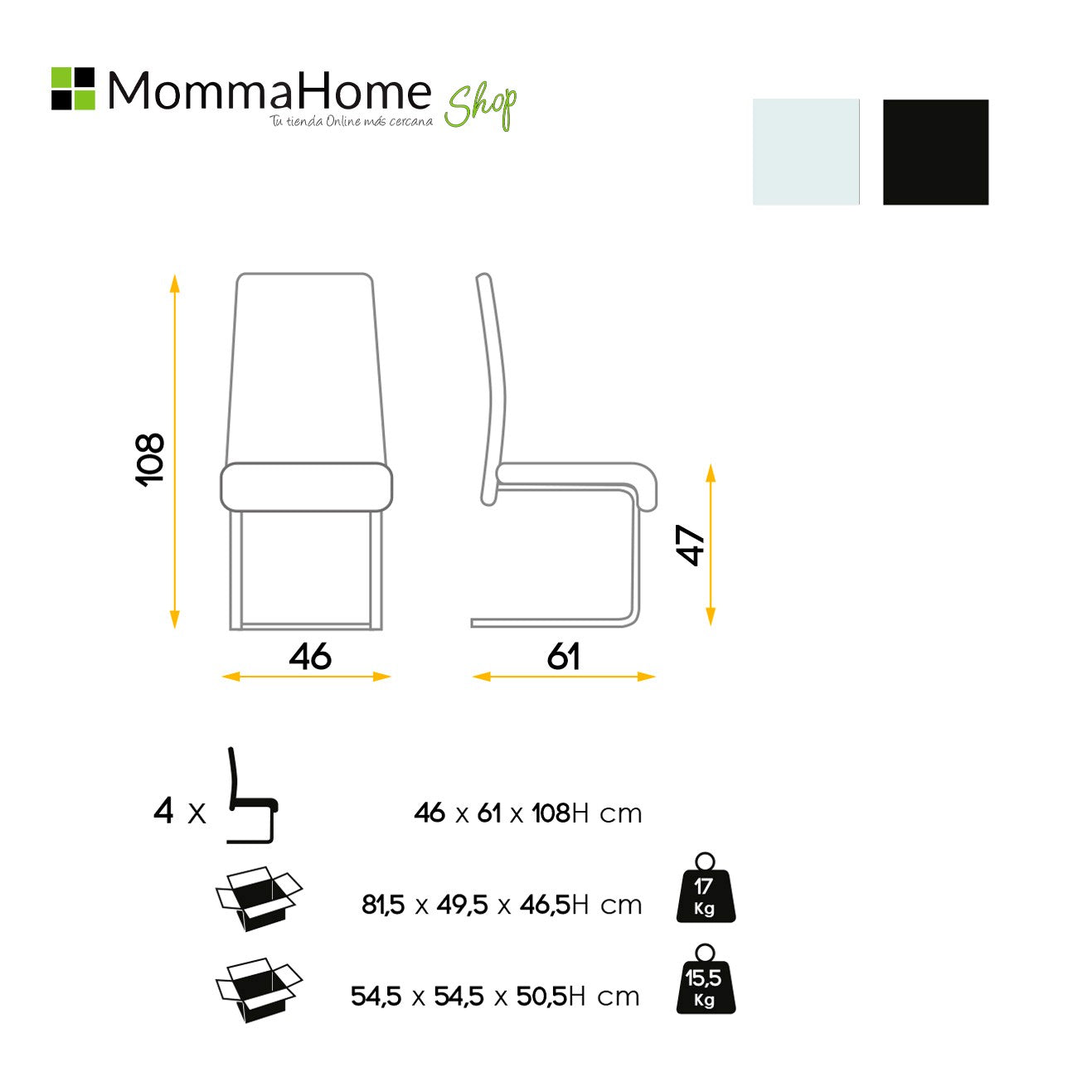 MOMMA HOME SET 2 SILLAS DE SALÓN NUBIO TEJIDO BEIGE. MEDIDAS 46X61X108 CM