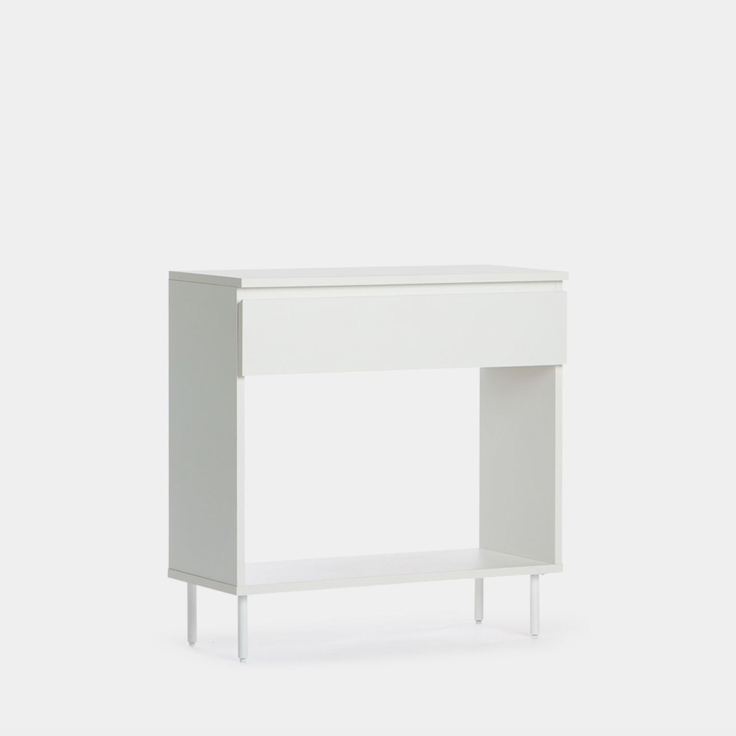 Mueble recibidor con cajón en madera color blanco Esben -  Klast