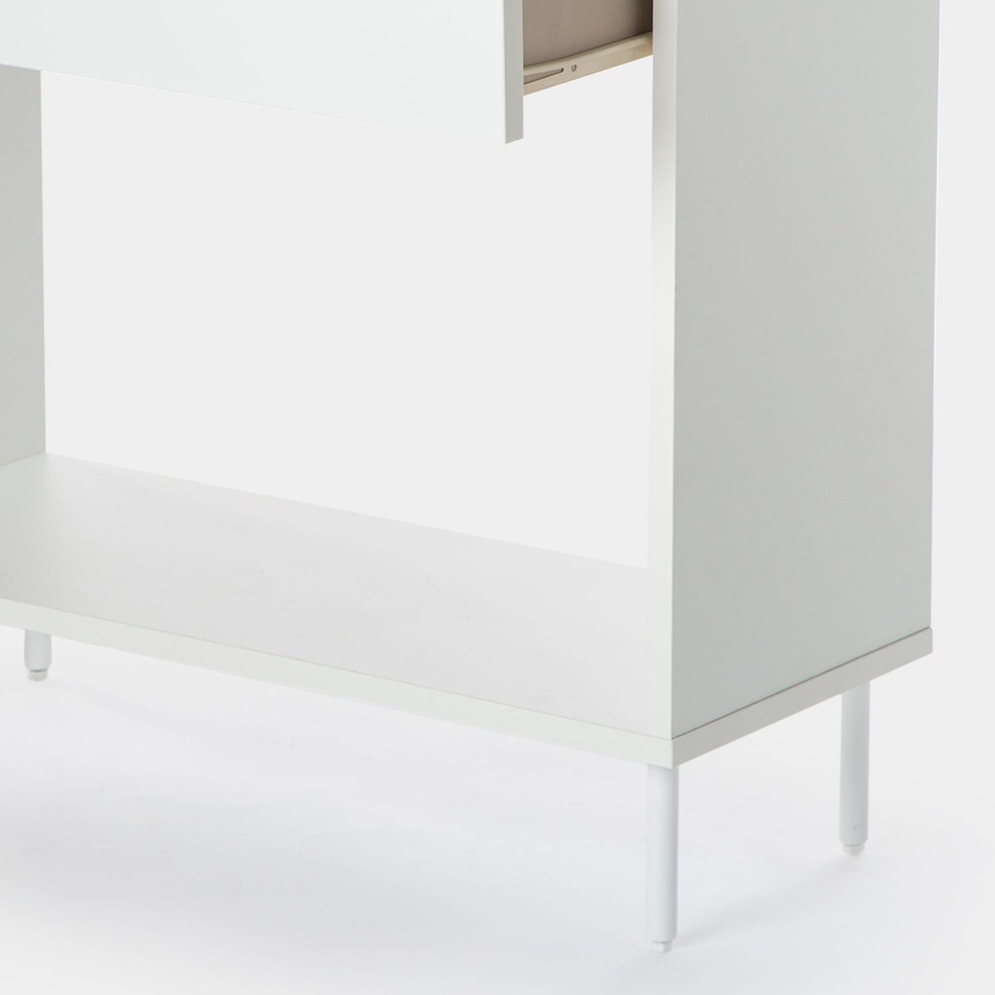 Mueble recibidor con cajón en madera color blanco Esben -  Klast