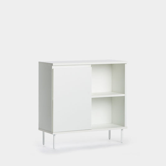 Mueble recibidor con puerta en madera color blanco Esben -  Klast