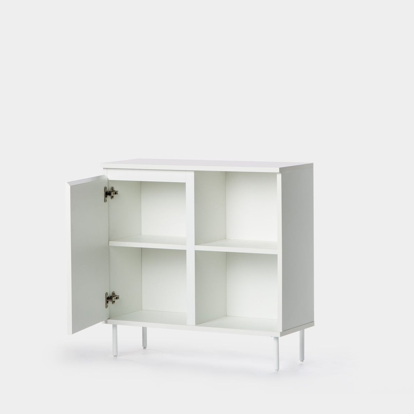 Mueble recibidor con puerta en madera color blanco Esben -  Klast