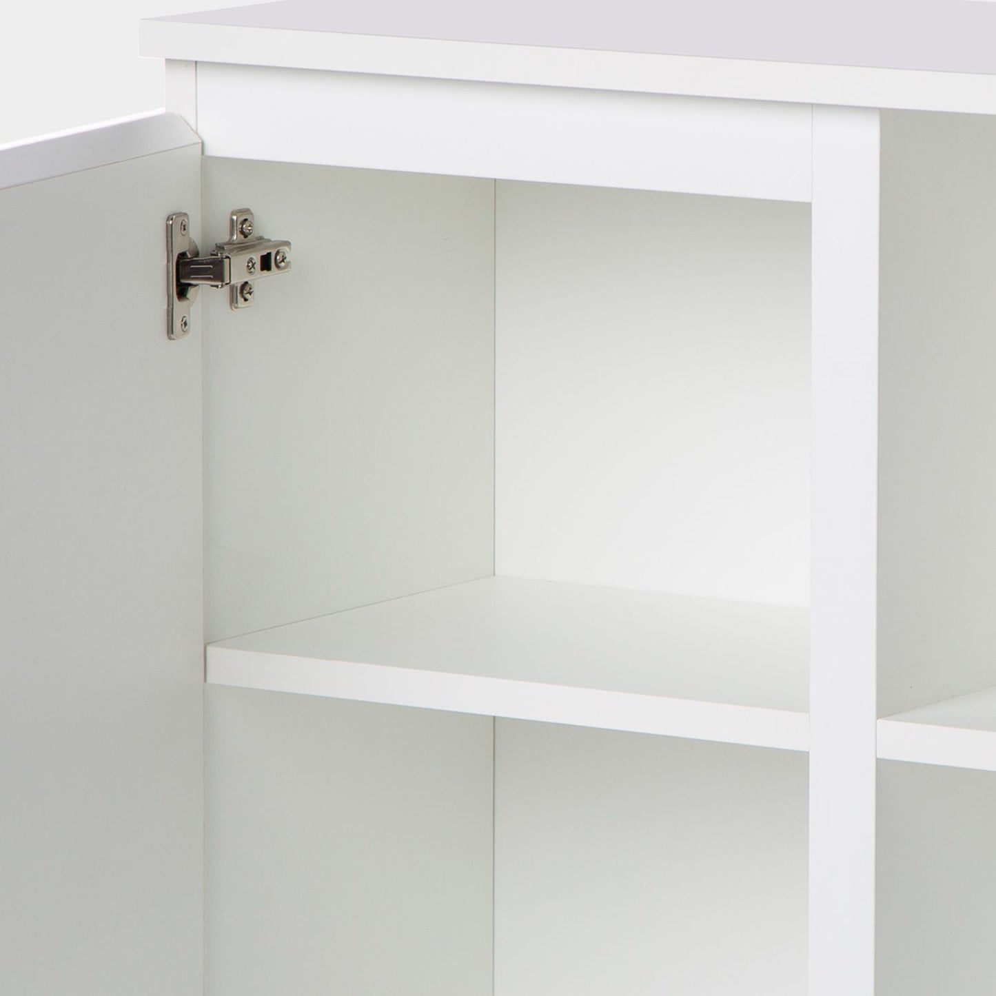 Mueble recibidor con puerta en madera color blanco Esben -  Klast