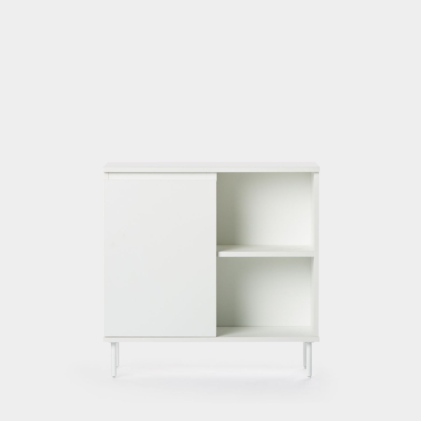 Mueble recibidor con puerta en madera color blanco Esben -  Klast