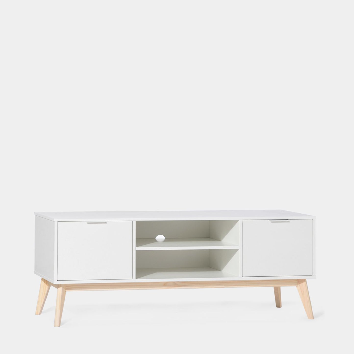 Mueble TV 140 lacado en color blanco Troy -  Klast