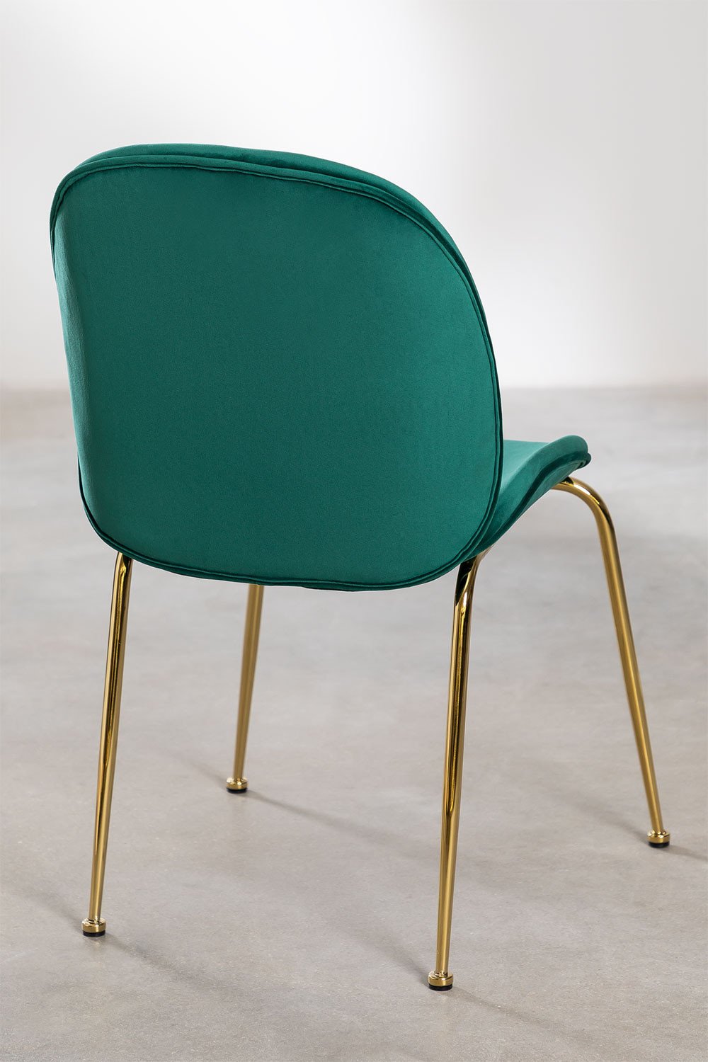 Pack de 2 sillas de comedor en terciopelo Pary Verde Jungla -  SKLUM