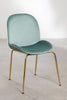 Pack de 4 sillas de comedor en terciopelo Pary Verde Abeto -  SKLUM