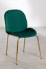 Pack de 4 sillas de comedor en terciopelo Pary Verde Jungla -  SKLUM