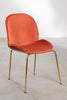 Pack de 4 sillas de comedor en terciopelo Pary Rojo Ladrillo -  SKLUM