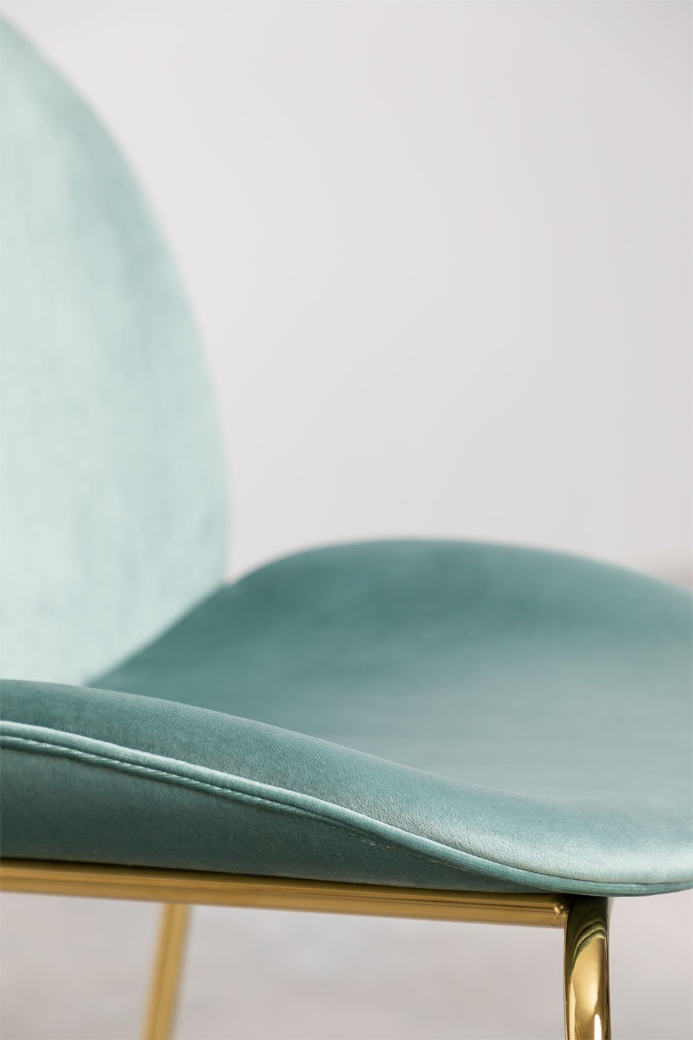 Pack de 4 sillas de comedor en terciopelo Pary Verde Abeto -  SKLUM