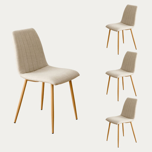 Pack 4 sillas tapizadas beige Wismar  - Kenay Home
