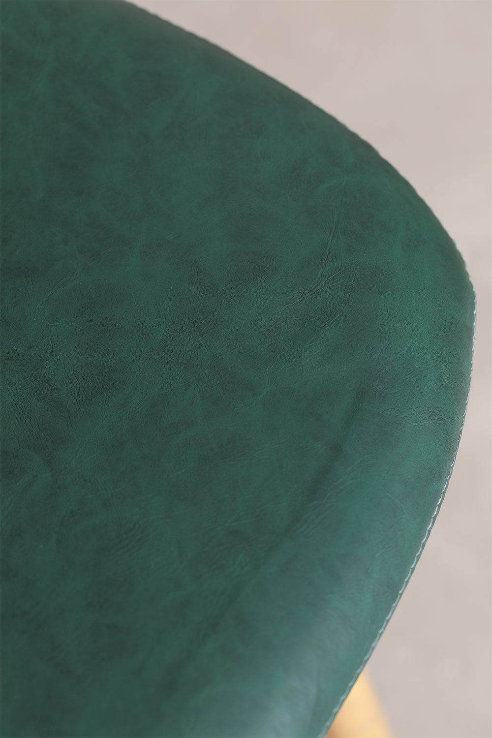 Pack de 4 Taburetes Altos en Polipiel Glamm ↑65 cm Verde Jungla Madera Natural -  SKLUM