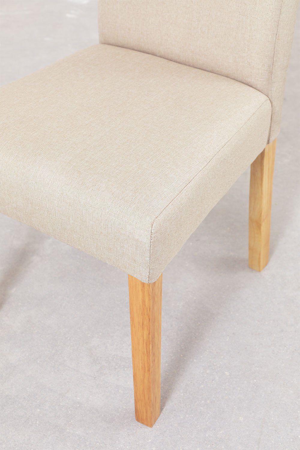 Pack de 2 sillas de comedor en tela Cindy Beige Crema -  SKLUM