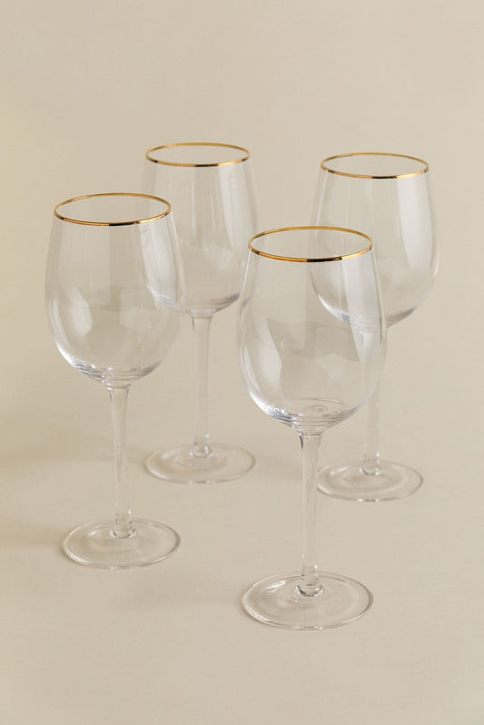 Pack de 4 Copas de Vino Tinto en Vidrio 45 cl Arely Transparente -  SKLUM