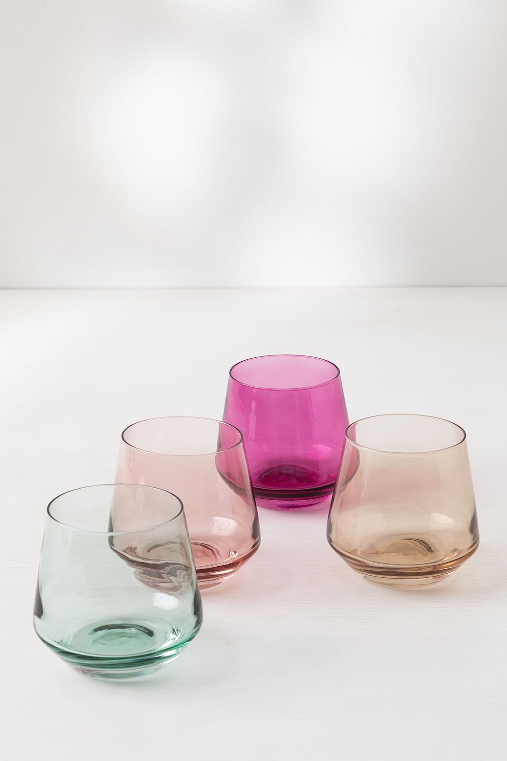 Pack de 4 Vasos de Vidrio 38 cl Laisa Rosa -  SKLUM