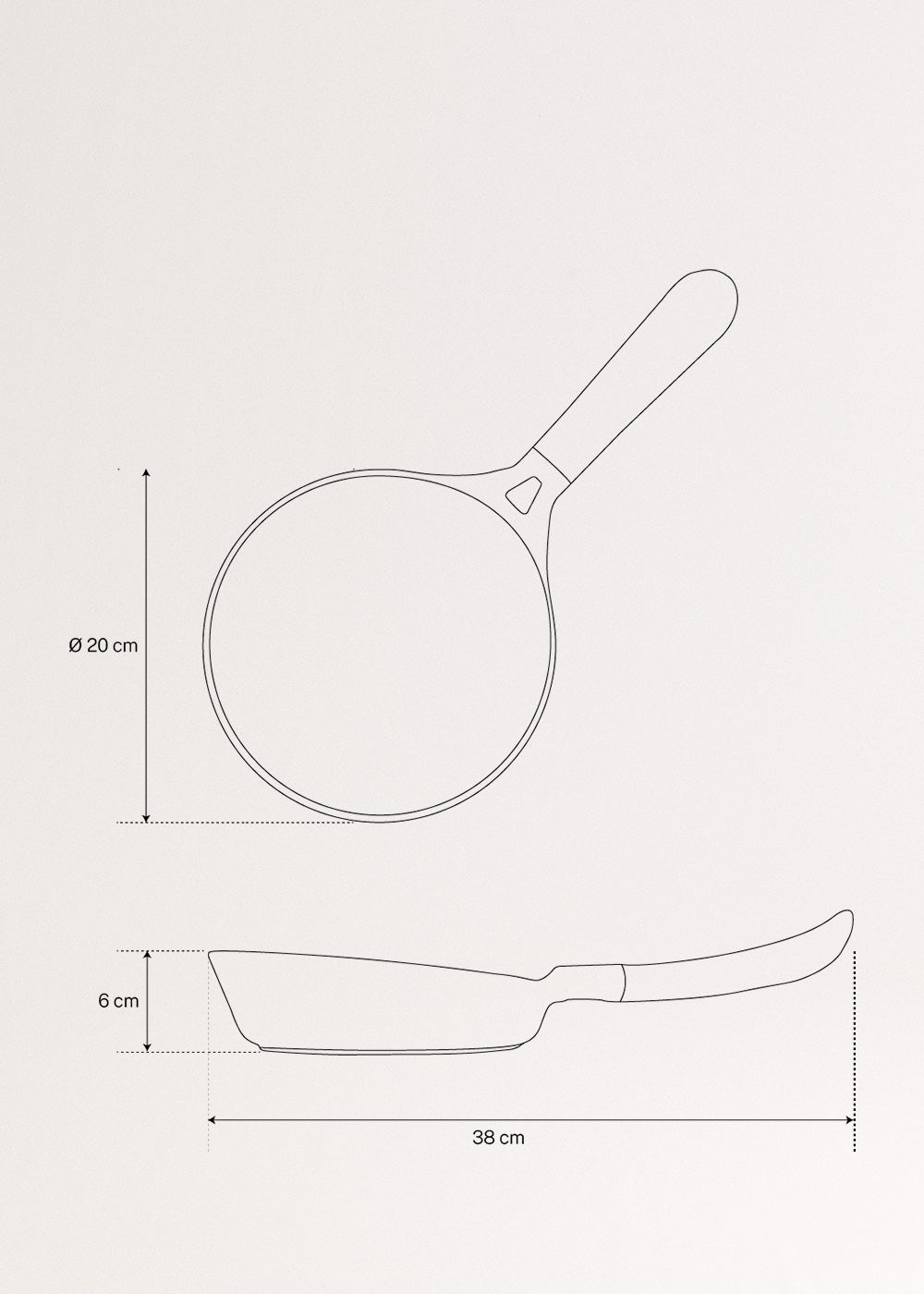 PAN STUDIO - Sartén de aluminio fundido y asa de baquelita