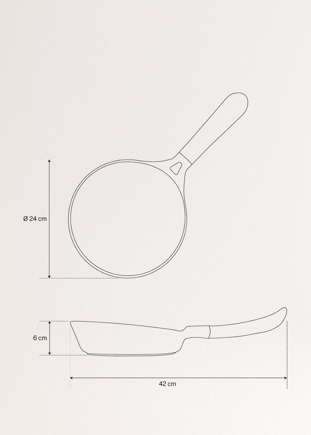 PAN STUDIO - Sartén de aluminio fundido y asa de baquelita