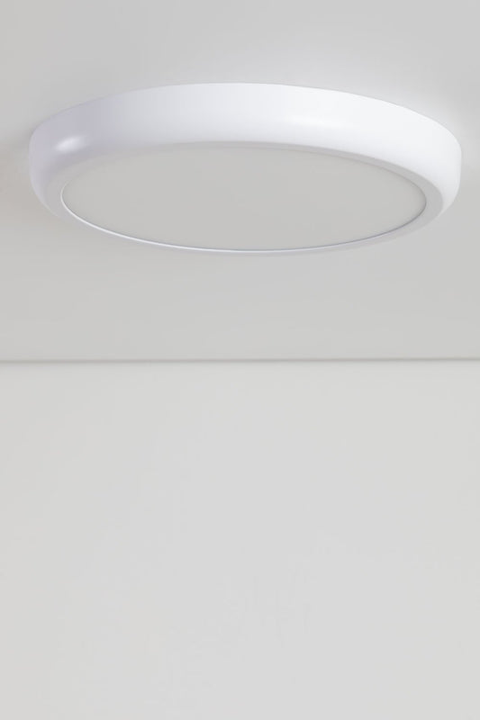 Plafón LED en Aluminio Tarik Ø30 cm Blanco Cálido -  SKLUM
