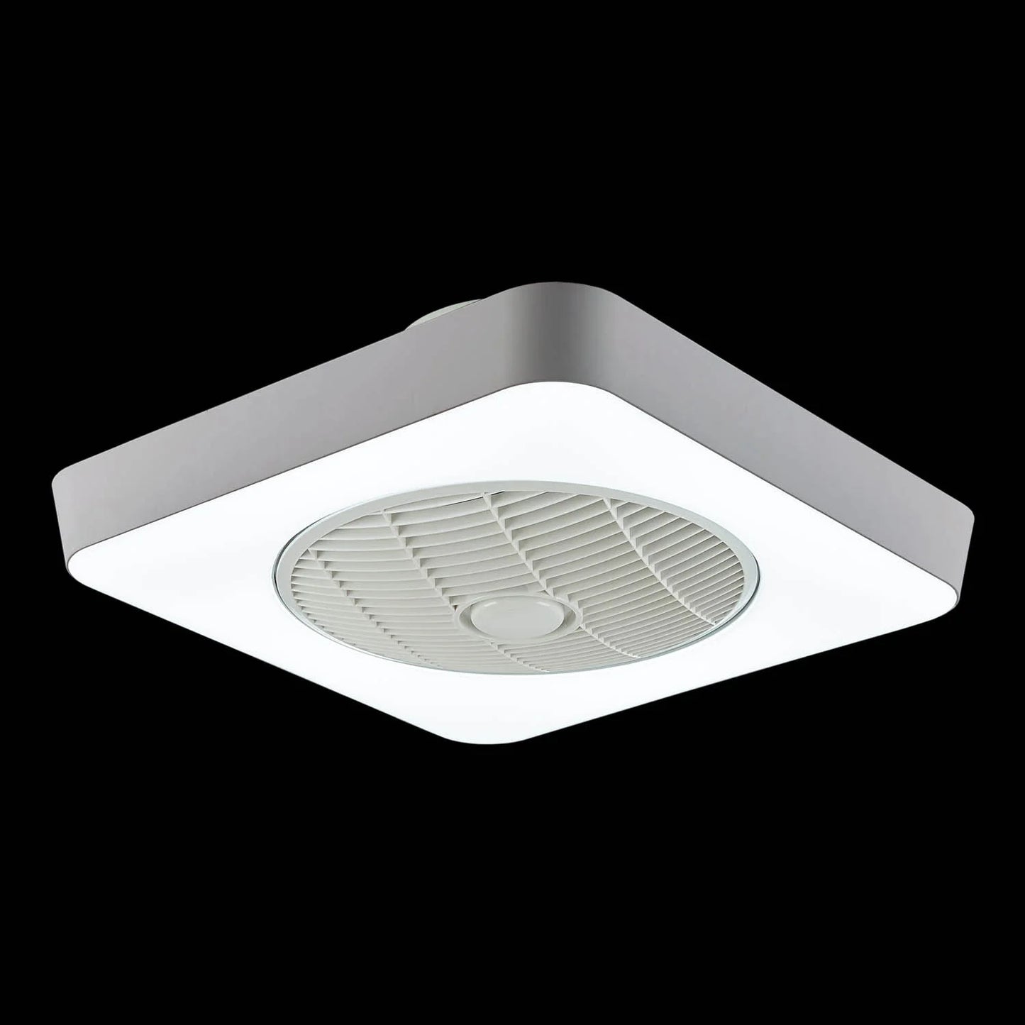 Lúzete - Plafón Ventilador Led 40 W Regulable Wi Fi Plata Tulipan