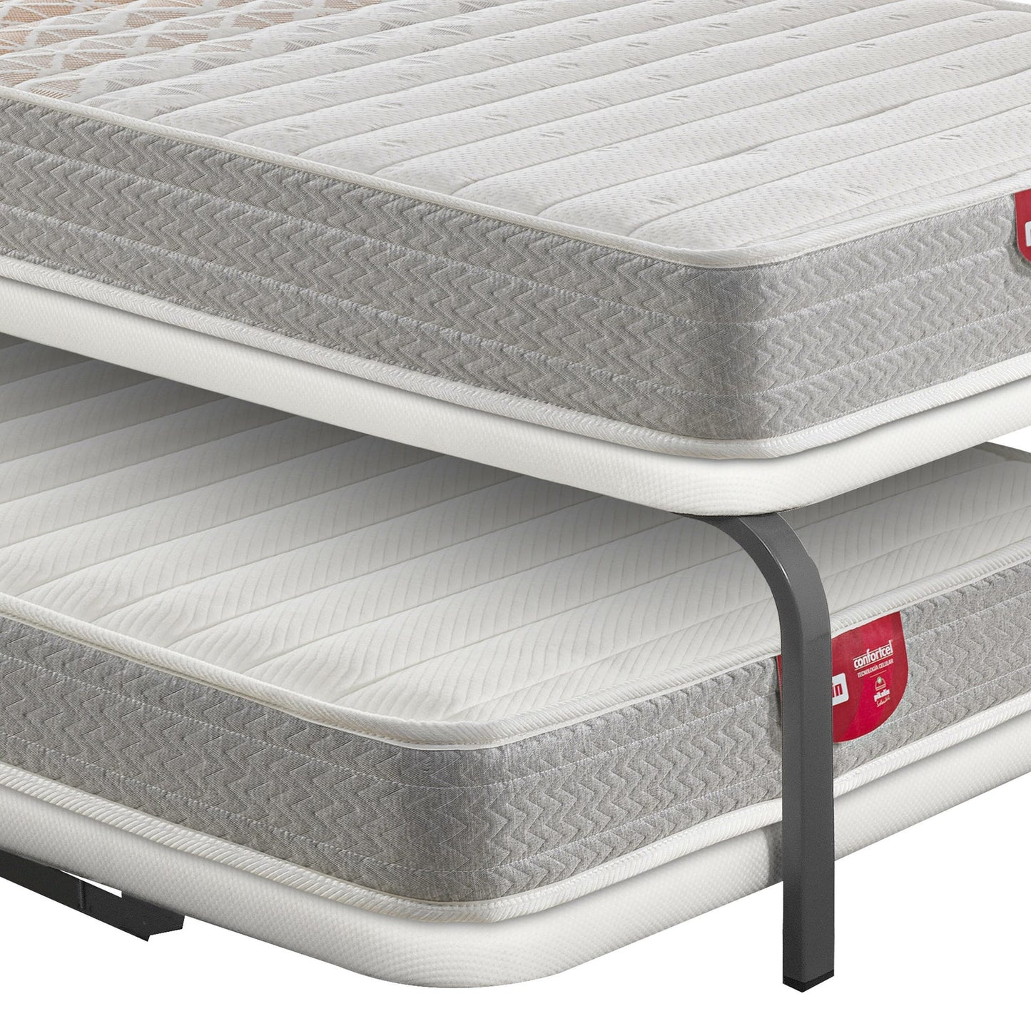 Pack cama nido tapizada con dos colchones - APP.COMP.+KITDL - 105x220