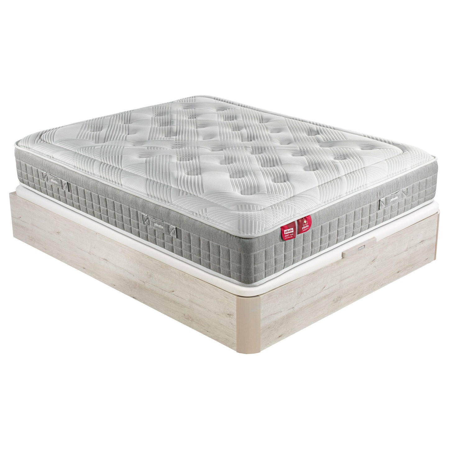 Pack de colchón de muelles ensacados y canapé abatible de color glaciar - SLEEP+AP11518 - 135x190