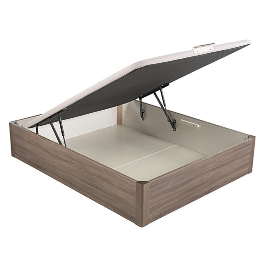 Canapé abatible de madera de alta capacidad tapa única de color roble - DESIGN - 150x200