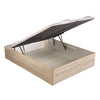 Canapé abatible de madera de alta capacidad tapa doble de color natural - DESIGN - 180x182