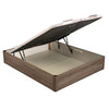 Canapé abatible de madera de tapa doble de color roble - DESIGN - 180x210