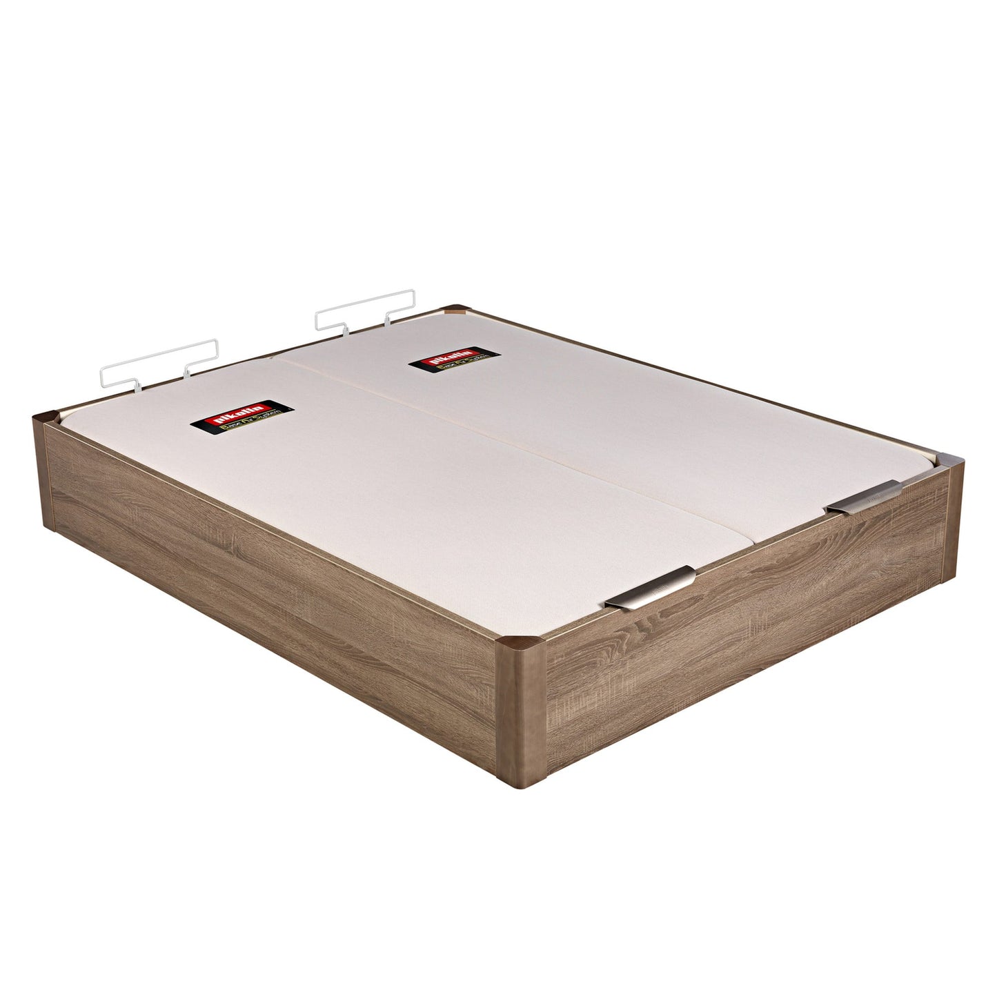 Canapé abatible de madera de tapa doble de color roble - DESIGN - 200x210