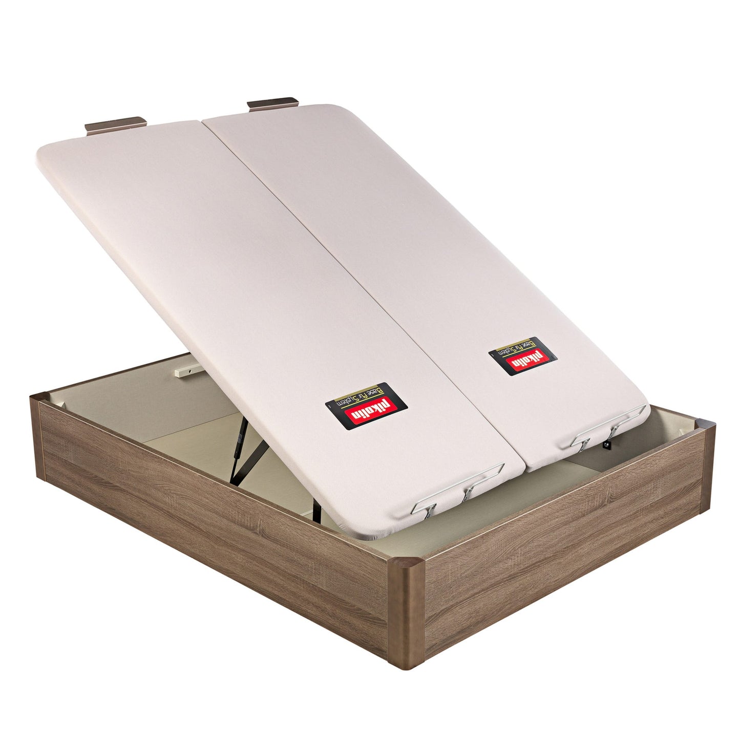 Canapé abatible de madera de tapa doble de color roble - DESIGN - 150x182