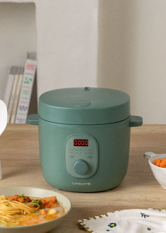 RICE COOKER STUDIO - Arrocera eléctrica de 2L con cesta vaporera