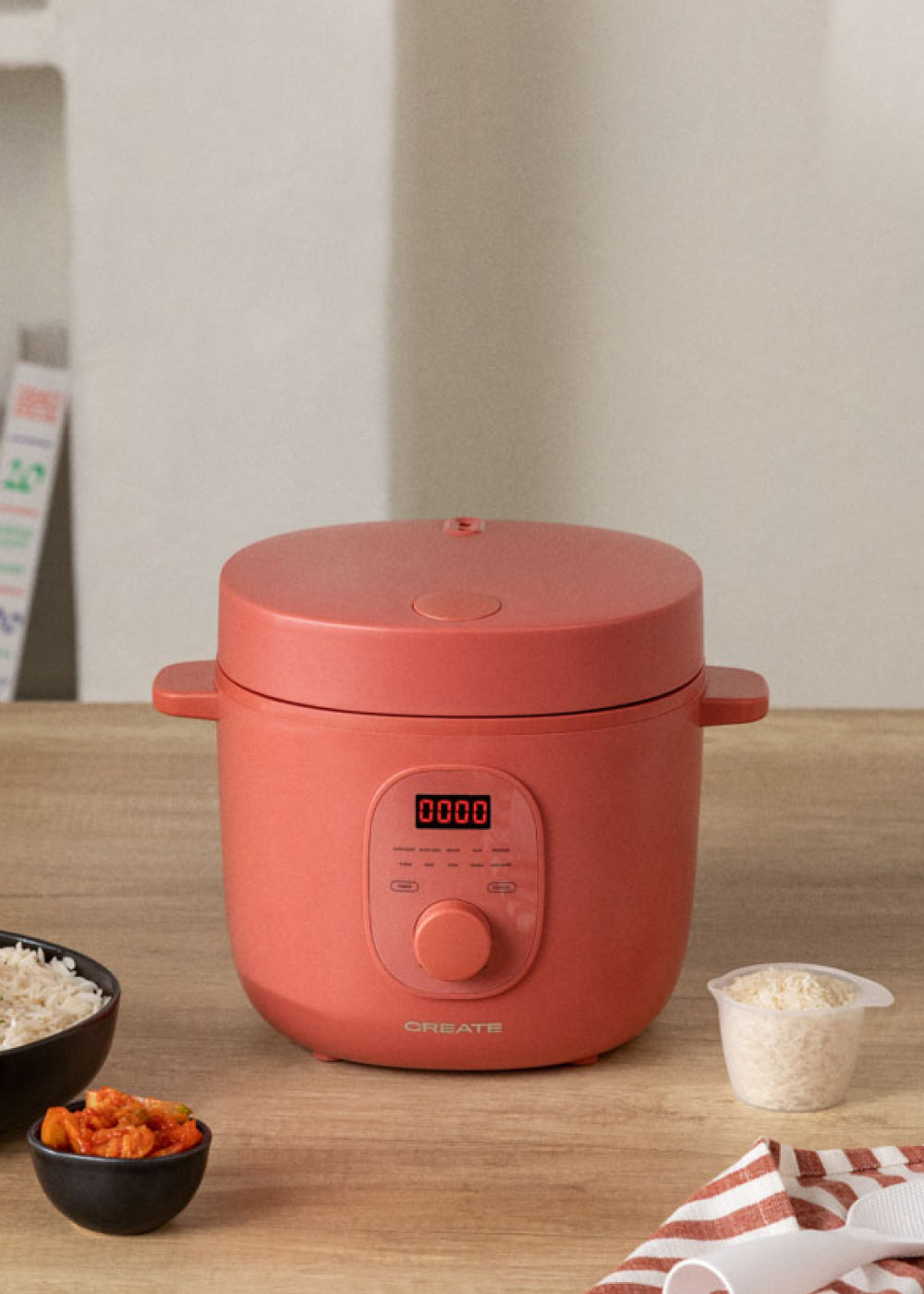 RICE COOKER STUDIO - Arrocera eléctrica de 2L con cesta vaporera