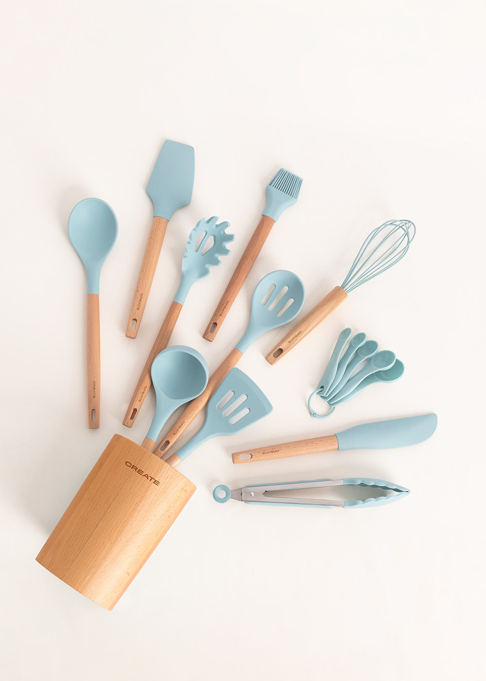 KITCHENWARE STUDIO - Utensilios de cocina de silicona y madera