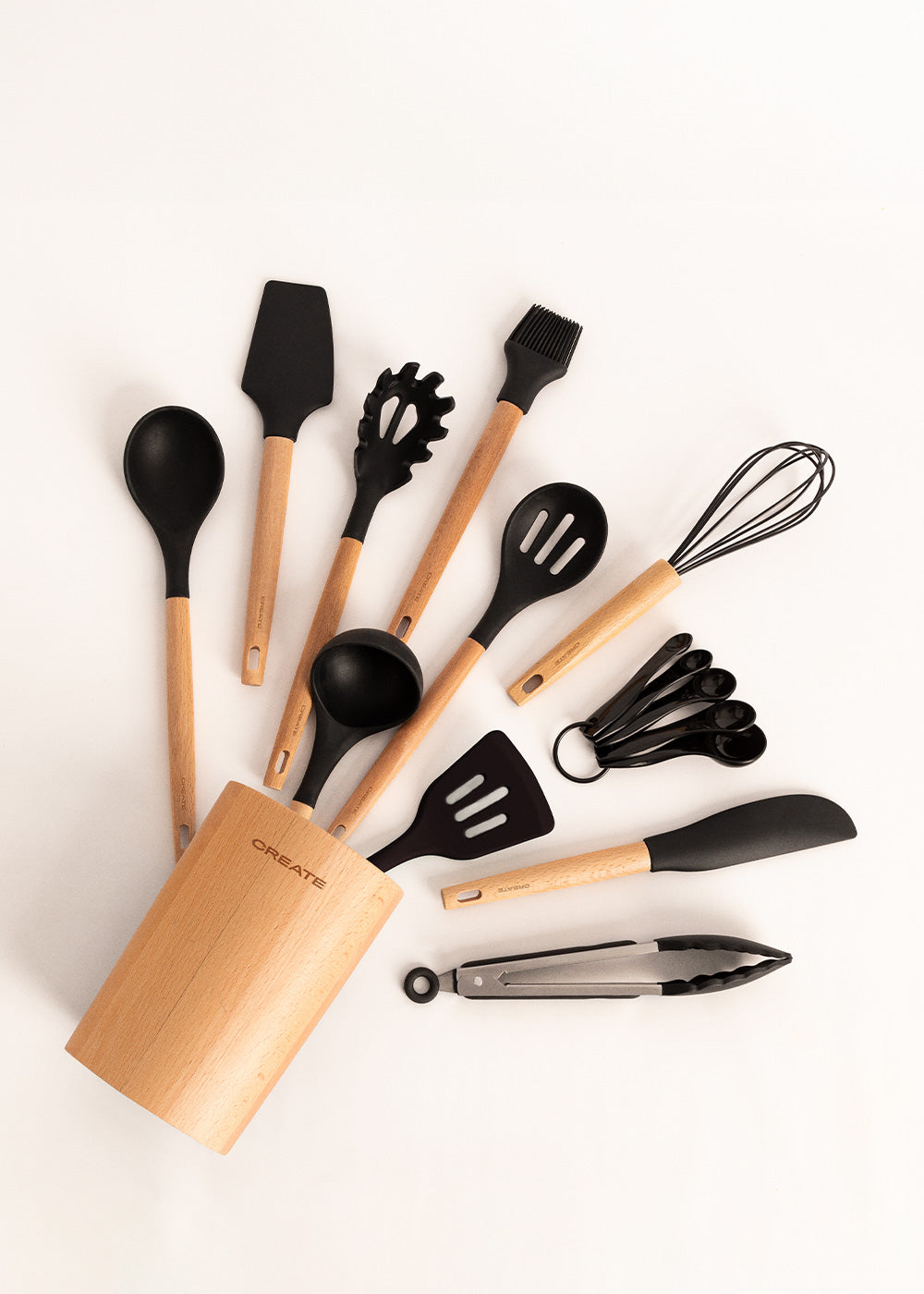 KITCHENWARE STUDIO - Utensilios de cocina de silicona y madera