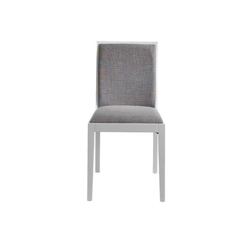 MOMMA HOME Set de 2 Sillas de Comedor - Modelo AIRIO - Color Blanco/Gris - Material Tela/Madera - Medidas 45x49x88 cm