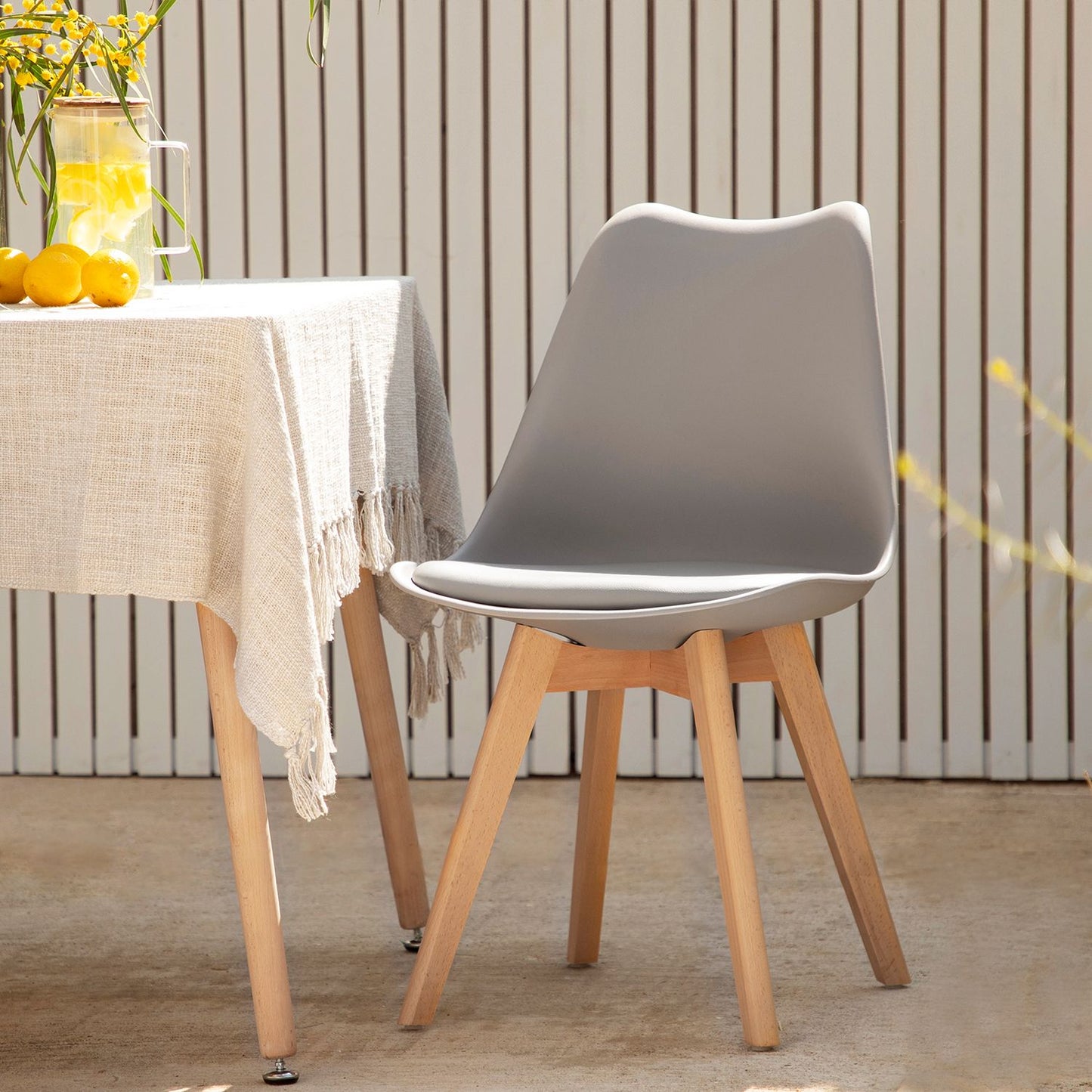 Silla de comedor polipropileno gris Kler -  Klast