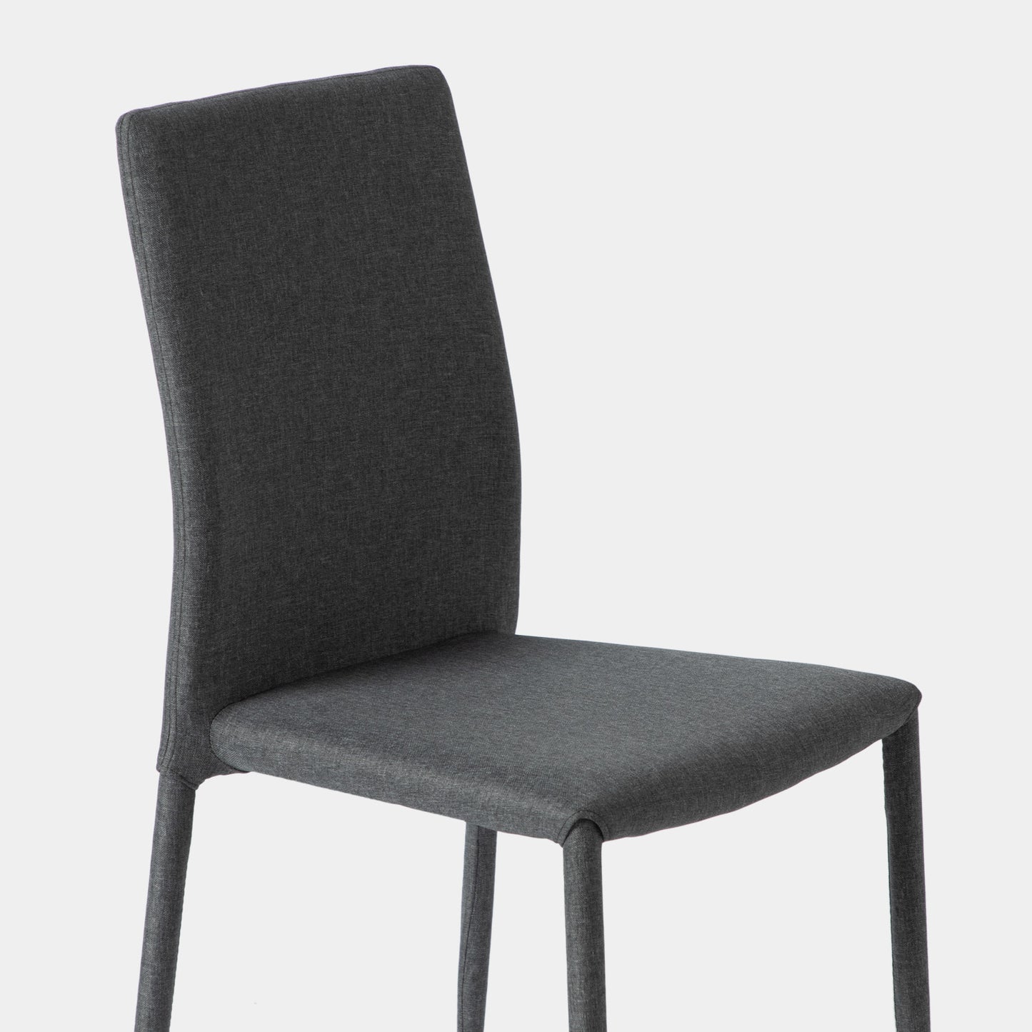 Silla de comedor tapizada gris oscuro Quinn -  Klast