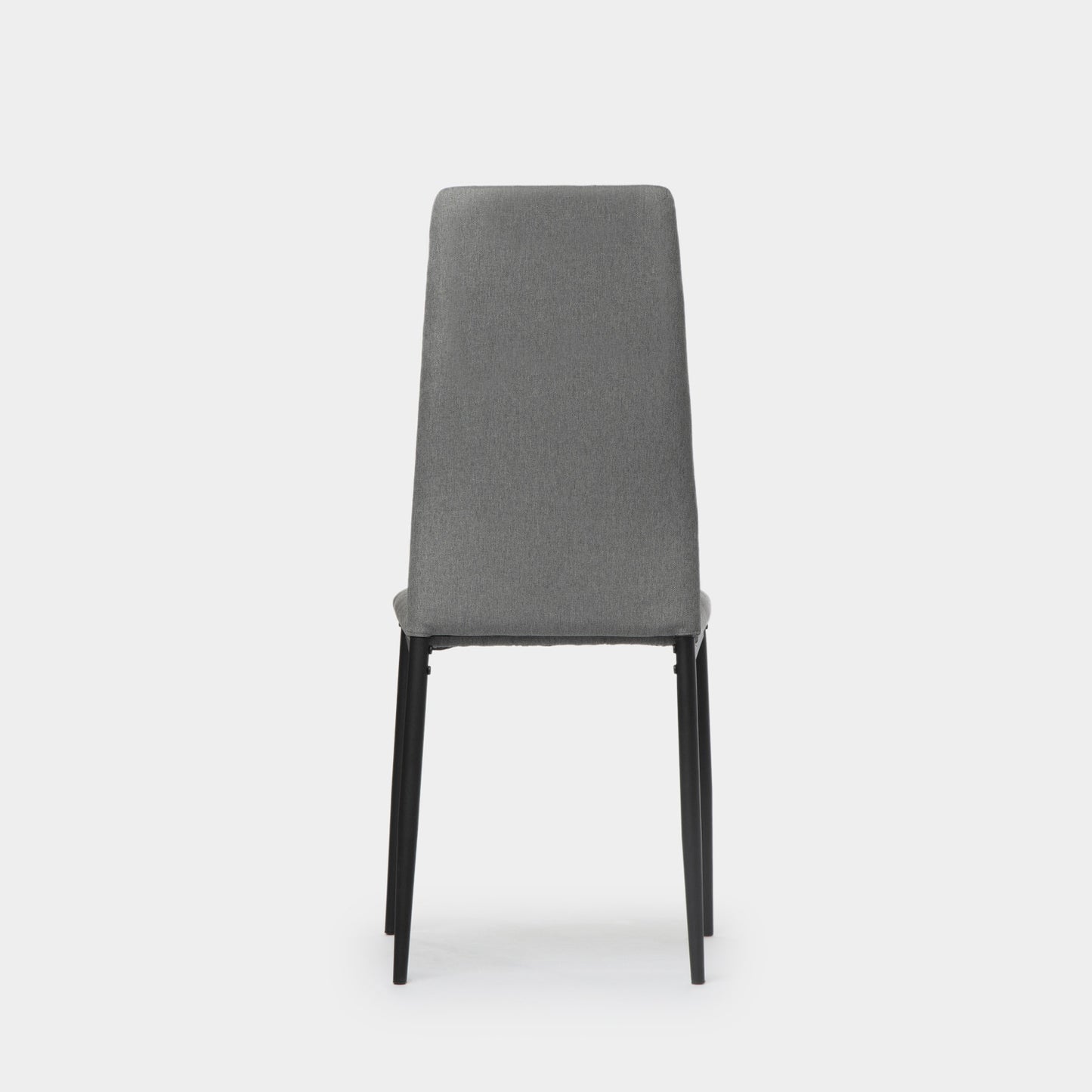 Silla de comedor tapizada topo oscuro con pata negra Anne -  Klast