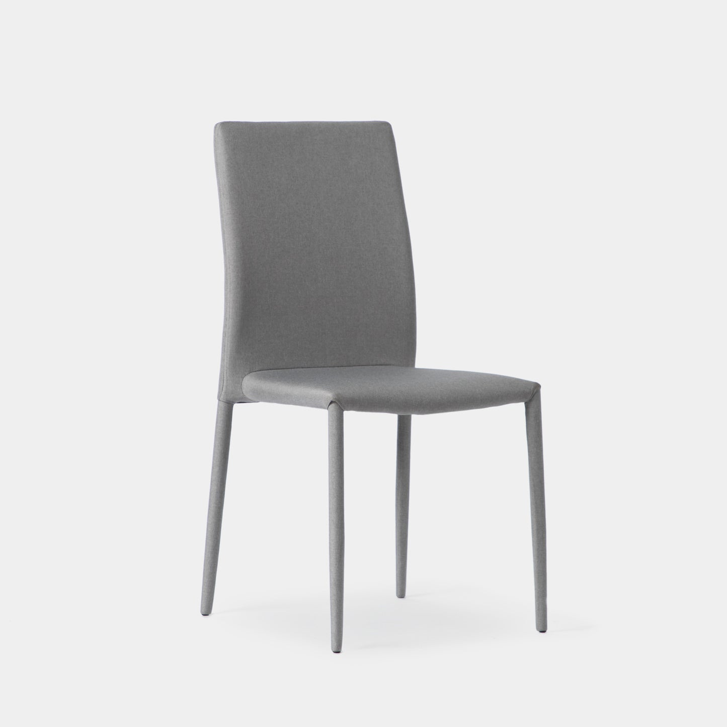 Silla de comedor tapizada gris topo Quinn -  Klast