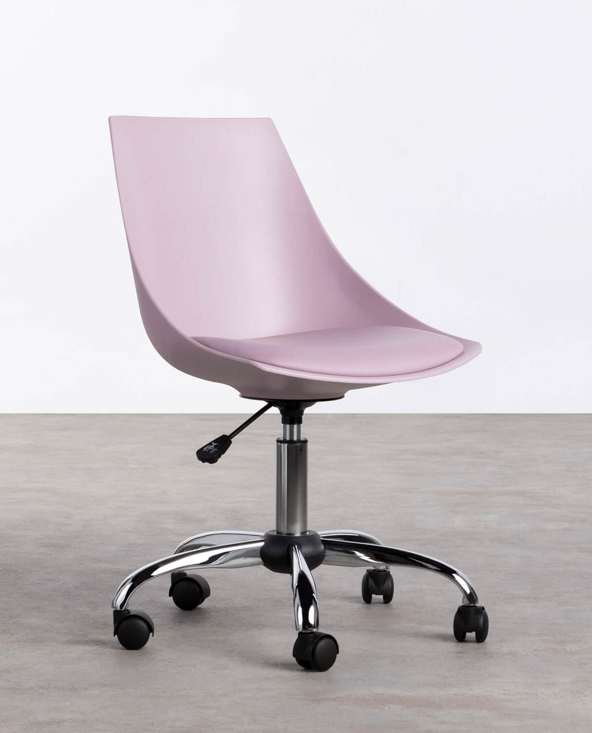 Silla de Oficina con Ruedas y Regulable Stile Morado rosa - The Masie