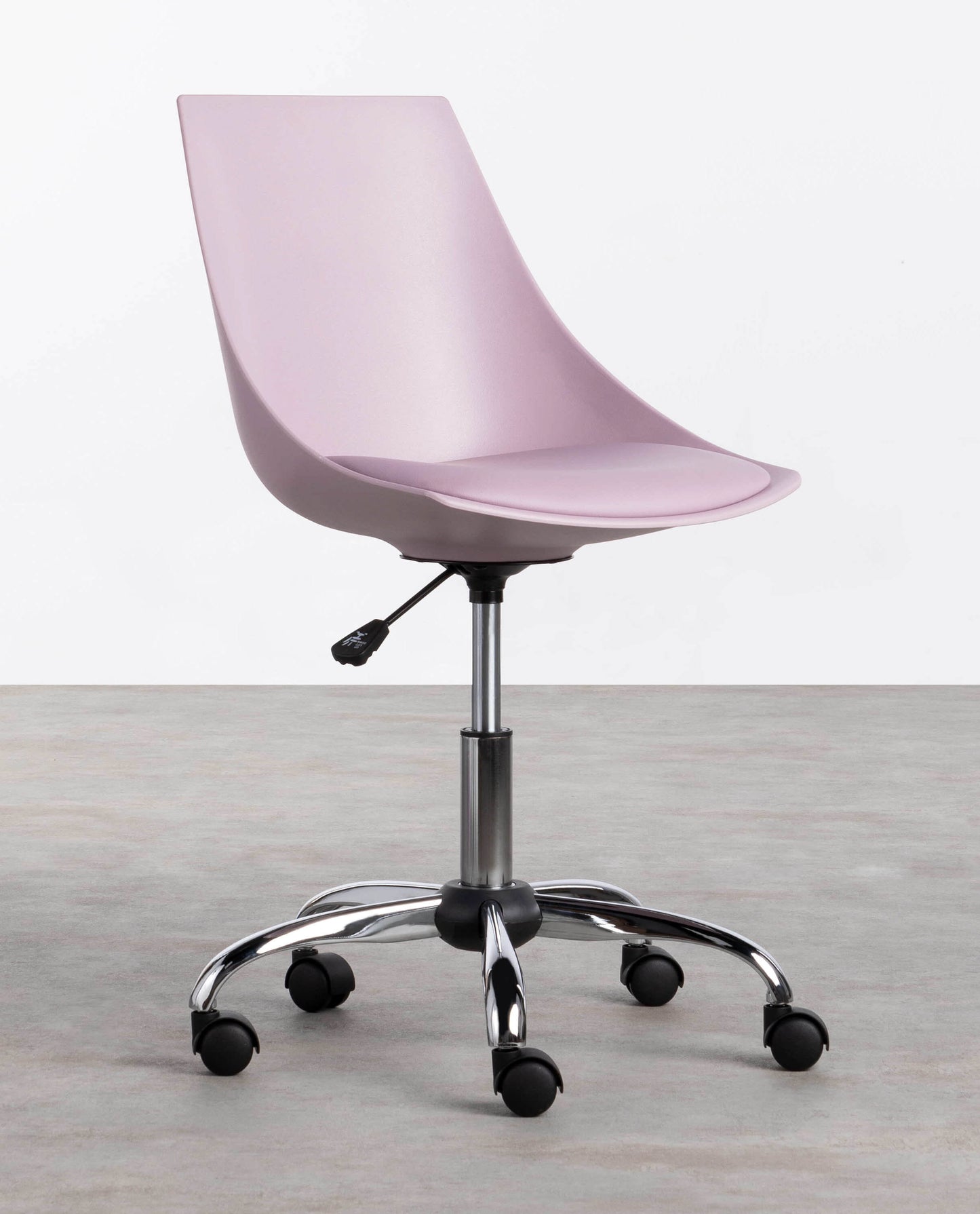 Silla de Oficina con Ruedas y Regulable Stile Morado rosa - The Masie