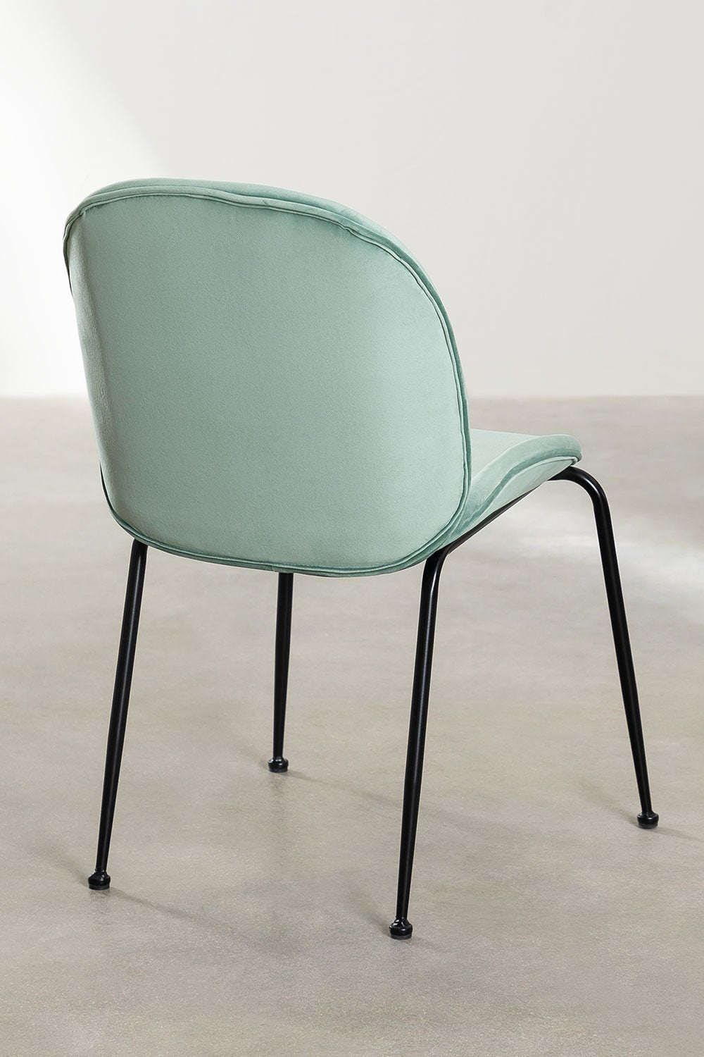 Silla de Comedor en Terciopelo Pary Celadón -  SKLUM