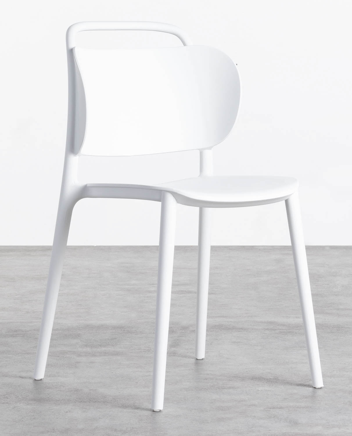 Silla de Exterior en Polipropileno Kole Blanco Polar - The Masie