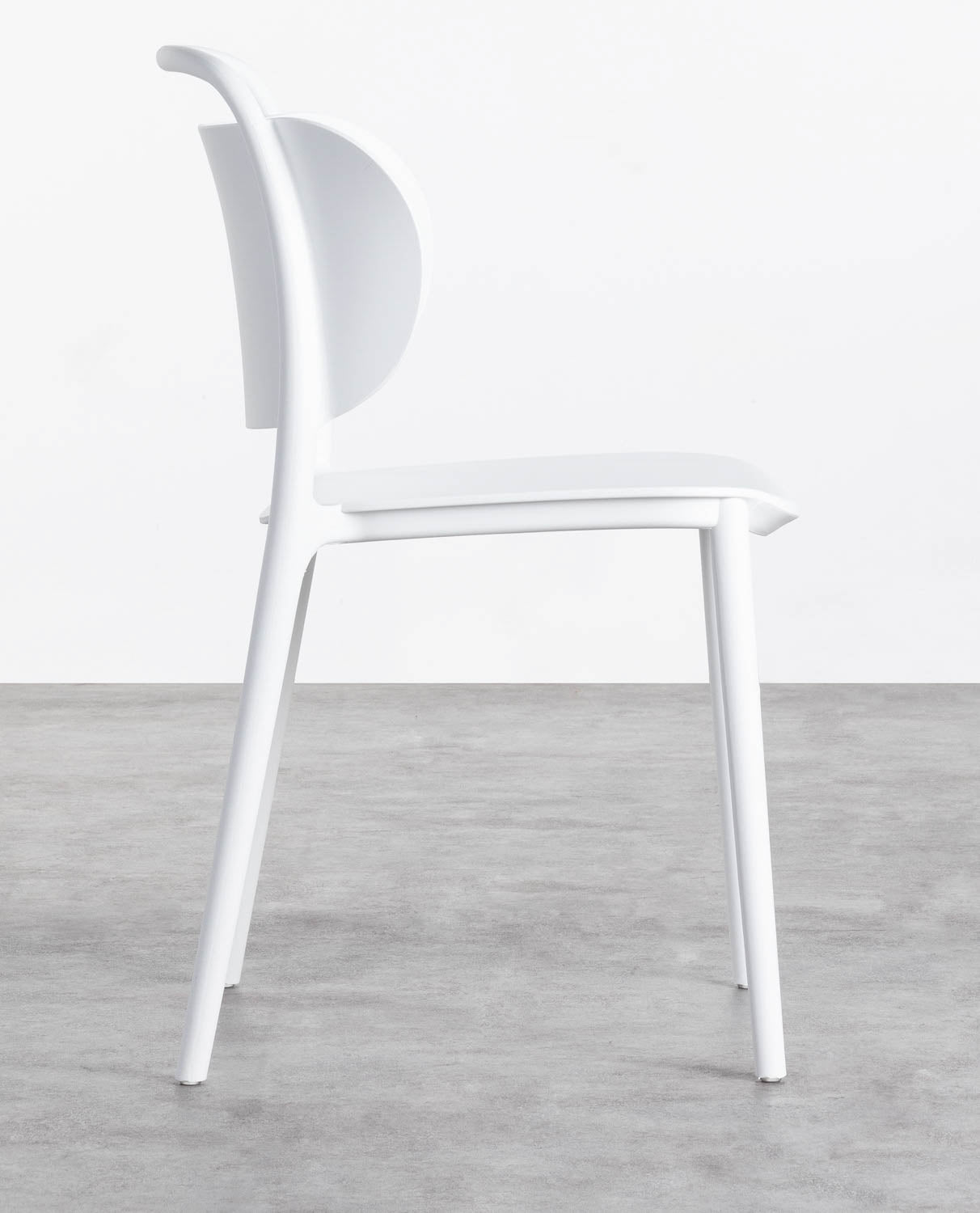 Silla de Exterior en Polipropileno Kole Blanco Polar - The Masie