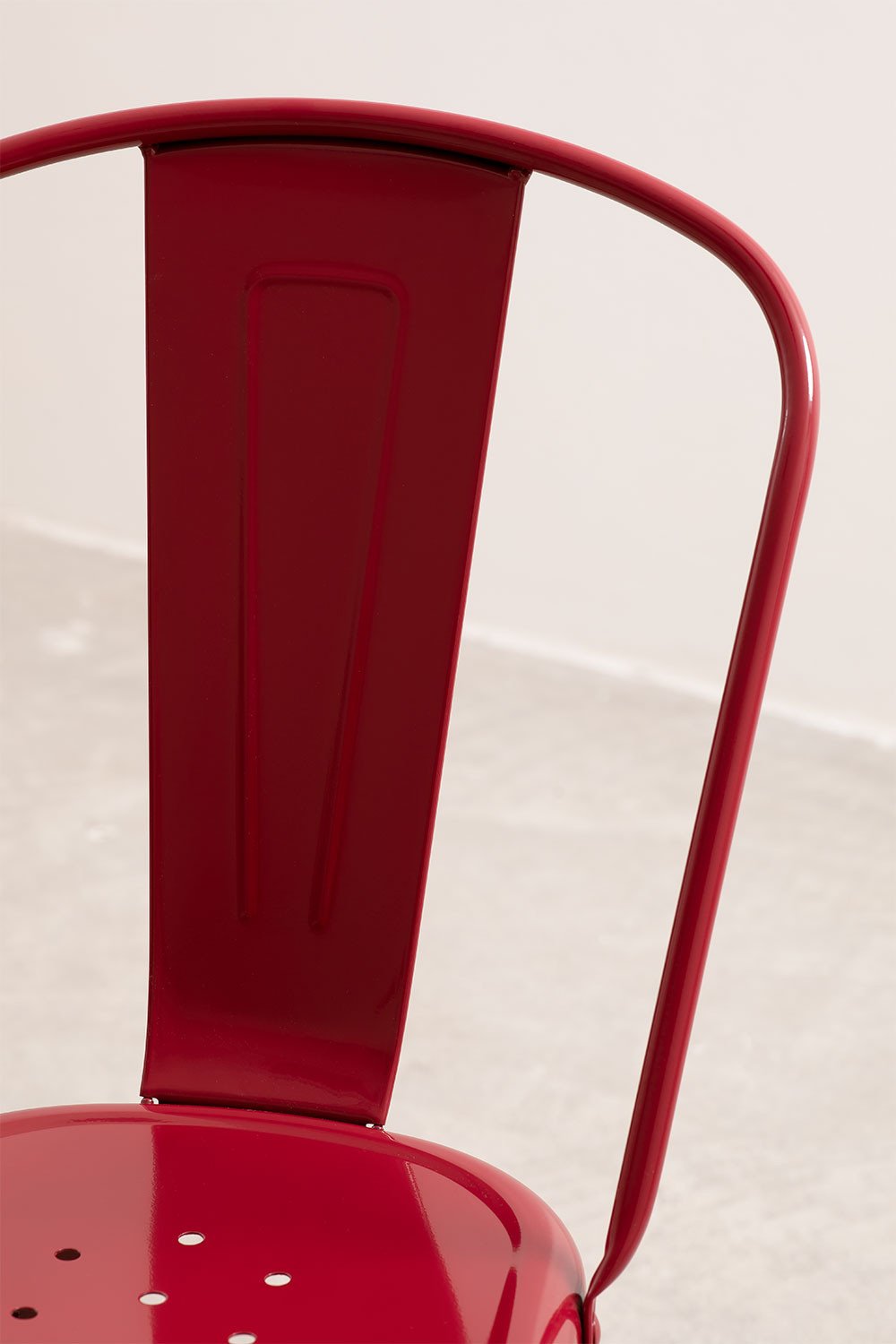 Silla Apilable LIX Rojo Burdeos -  SKLUM