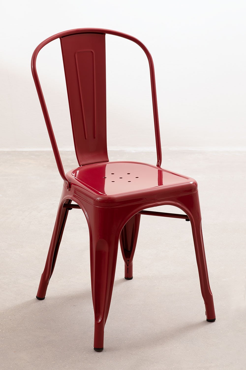 Silla Apilable LIX Rojo Burdeos -  SKLUM