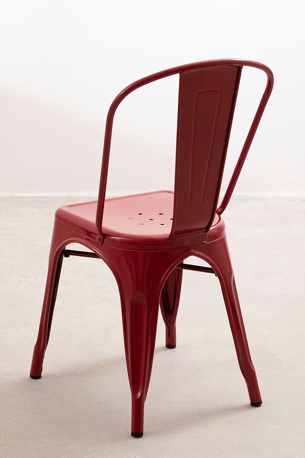 Silla Apilable LIX Rojo Burdeos -  SKLUM